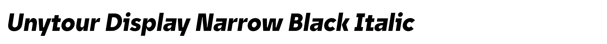 Unytour Display Narrow Black Italic image