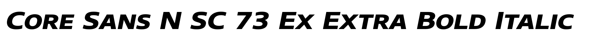 Core Sans N SC 73 Ex Extra Bold Italic image