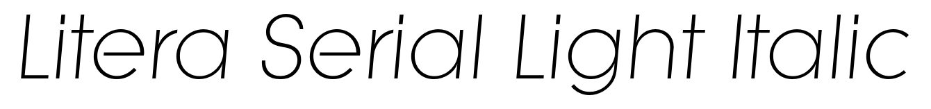 Litera Serial Light Italic