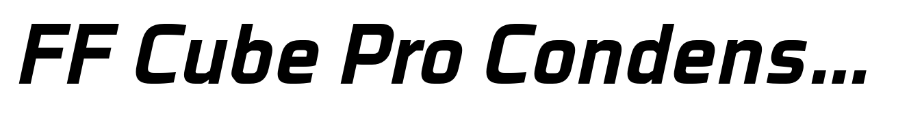 FF Cube Pro Condensed Bold Italic