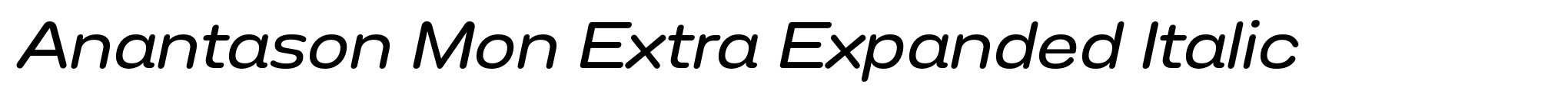 Anantason Mon Extra Expanded Italic image
