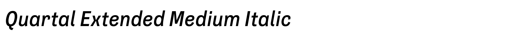 Quartal Extended Medium Italic image