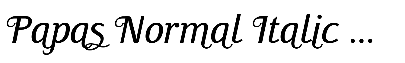 Papas Normal Italic Swashes