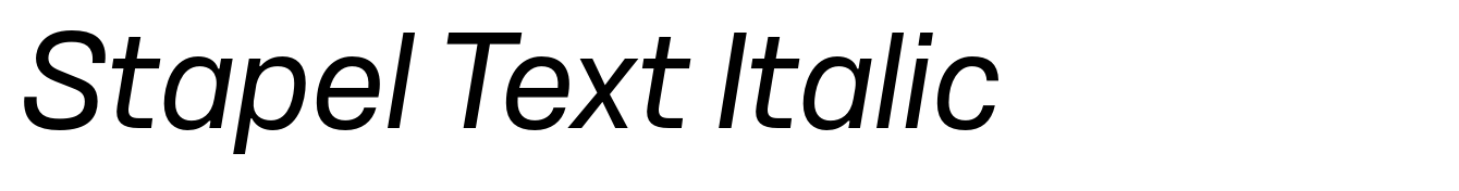 Stapel Text Italic