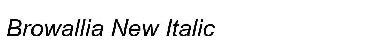 Browallia New Italic