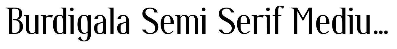 Burdigala Semi Serif Medium Semi Condensed