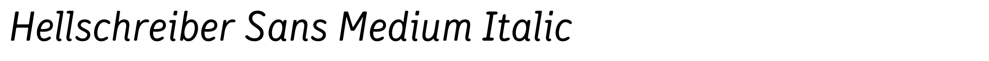 Hellschreiber Sans Medium Italic image