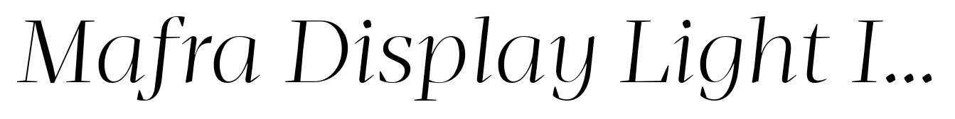 Mafra Display Light Italic