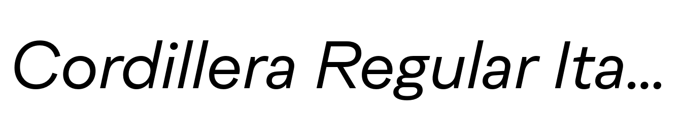 Cordillera Regular Italic