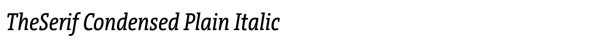 TheSerif Condensed Plain Italic image