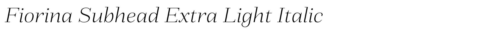 Fiorina Subhead Extra Light Italic image