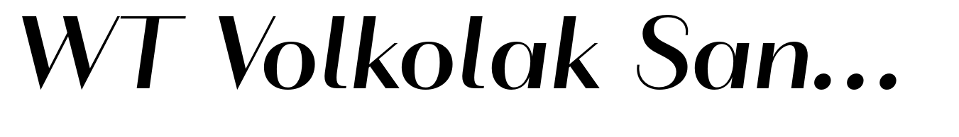 WT Volkolak Sans Poster Medium Italic