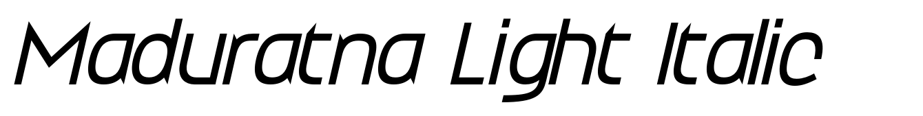 Maduratna Light Italic