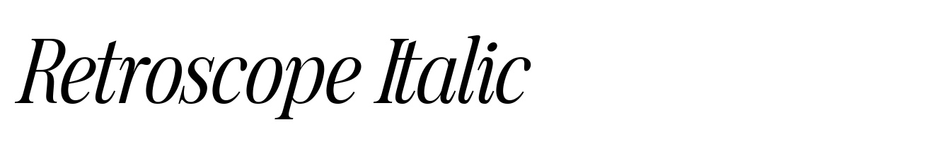 Retroscope Italic
