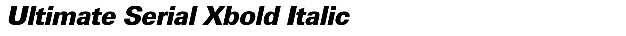 Ultimate Serial Xbold Italic image