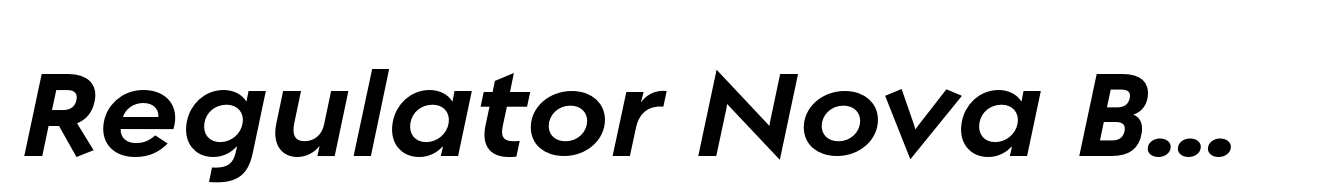 Regulator Nova Bold Italic