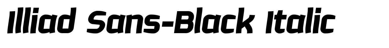 Illiad Sans-Black Italic