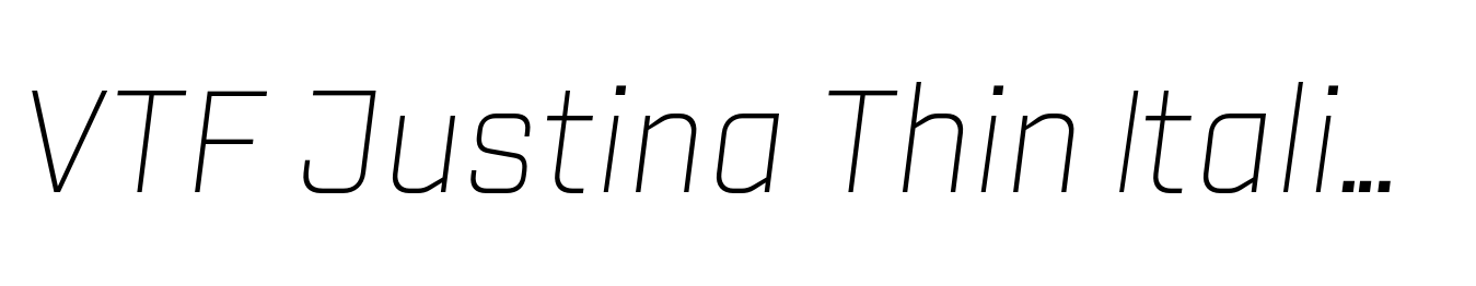 VTF Justina Thin Italic GEO