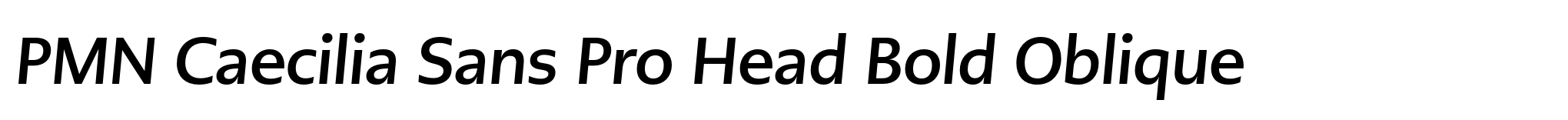 PMN Caecilia Sans Pro Head Bold Oblique image