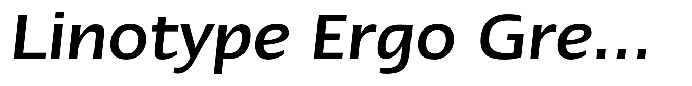 Linotype Ergo Greek Medium Italic