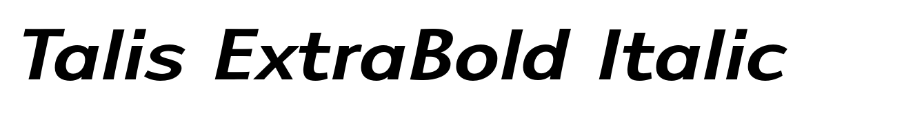 Talis ExtraBold Italic