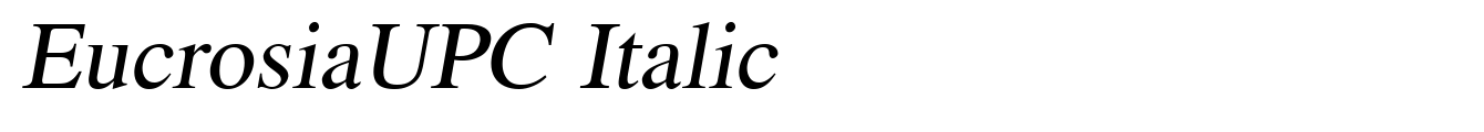 EucrosiaUPC Italic