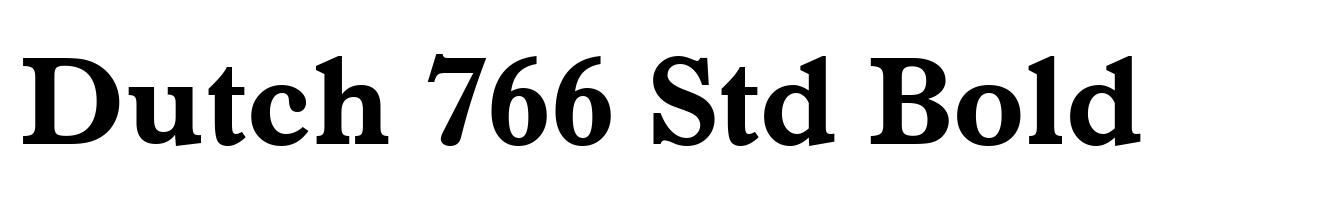 Dutch 766 Std Bold