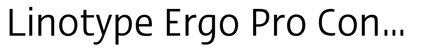 Linotype Ergo Pro Condensed