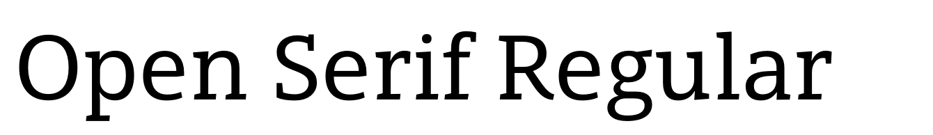 Open Serif Regular