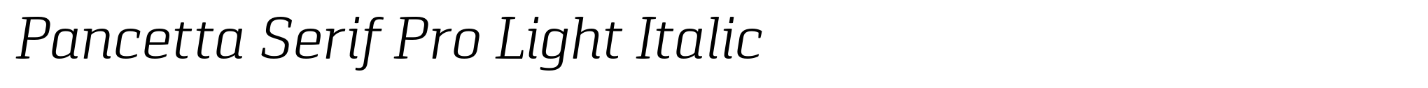Pancetta Serif Pro Light Italic image