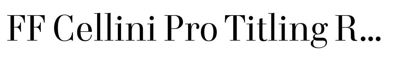 FF Cellini Pro Titling Regular