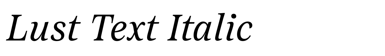 Lust Text Italic