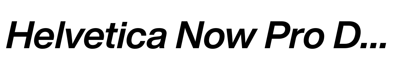 Helvetica Now Pro Display Bold Italic