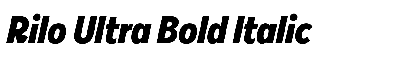 Rilo Ultra Bold Italic