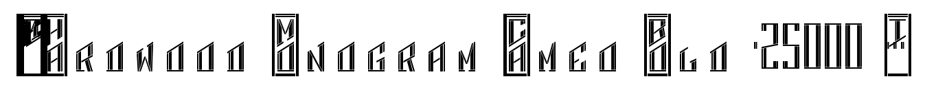 MFC Hardwood Monogram Cameo Bold (25000 Impressions)