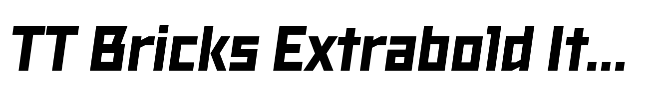 TT Bricks Extrabold Italic