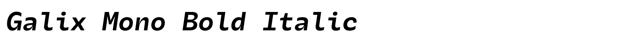 Galix Mono Bold Italic image