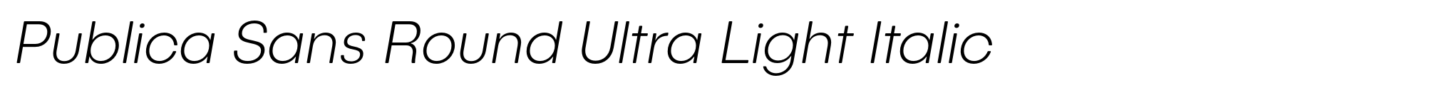 Publica Sans Round Ultra Light Italic image