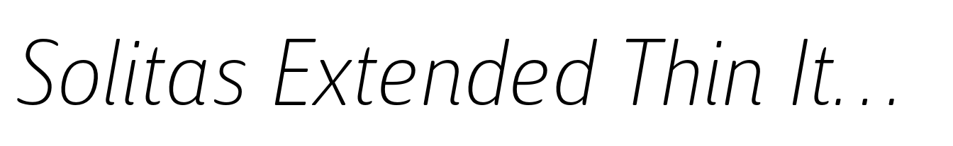 Solitas Extended Thin Italic