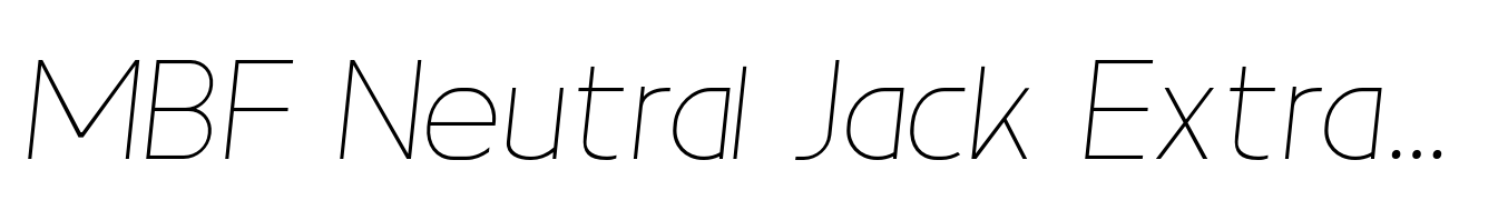 MBF Neutral Jack Extra Light Italic