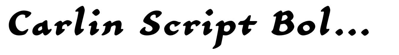 Carlin Script Bold Italic