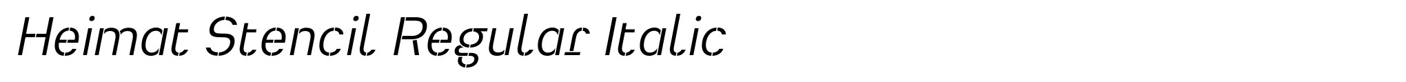 Heimat Stencil Regular Italic image