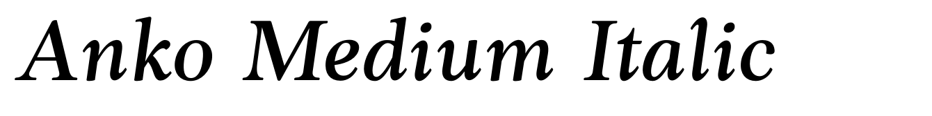 Anko Medium Italic
