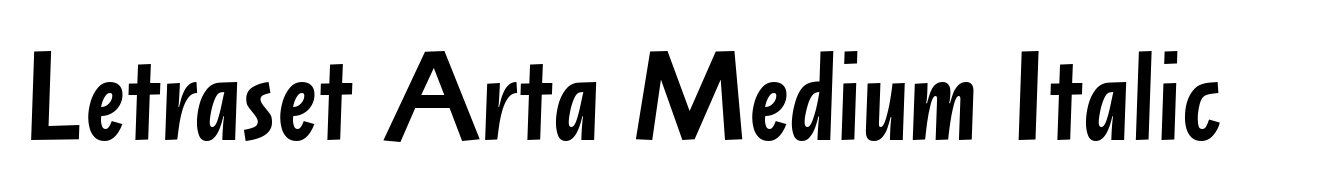 Letraset Arta Medium Italic