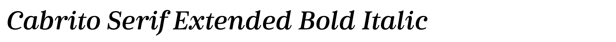 Cabrito Serif Extended Bold Italic image