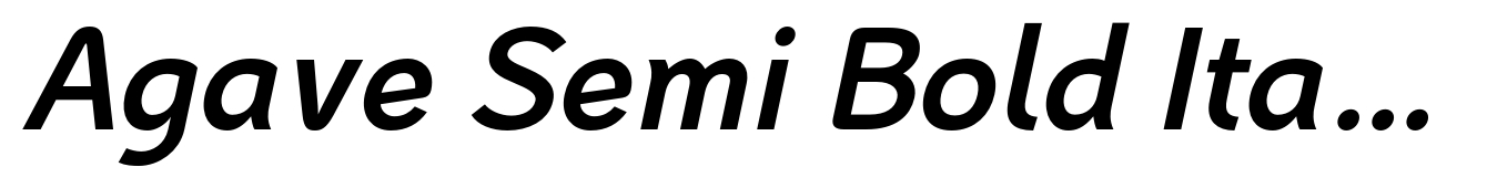 Agave Semi Bold Italic