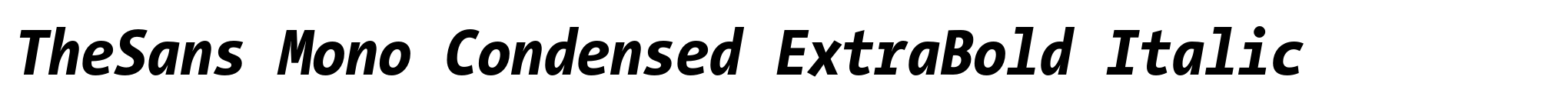 TheSans Mono Condensed ExtraBold Italic image
