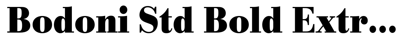 Bodoni Std Bold Extra Narrow