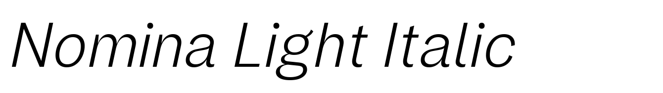 Nomina Light Italic