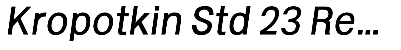 Kropotkin Std 23 Regular Oblique